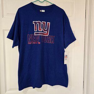 New York Giants Men's NFL Team Apparel Brand T-Shirt Blue‎ Cotton Size XL NWT